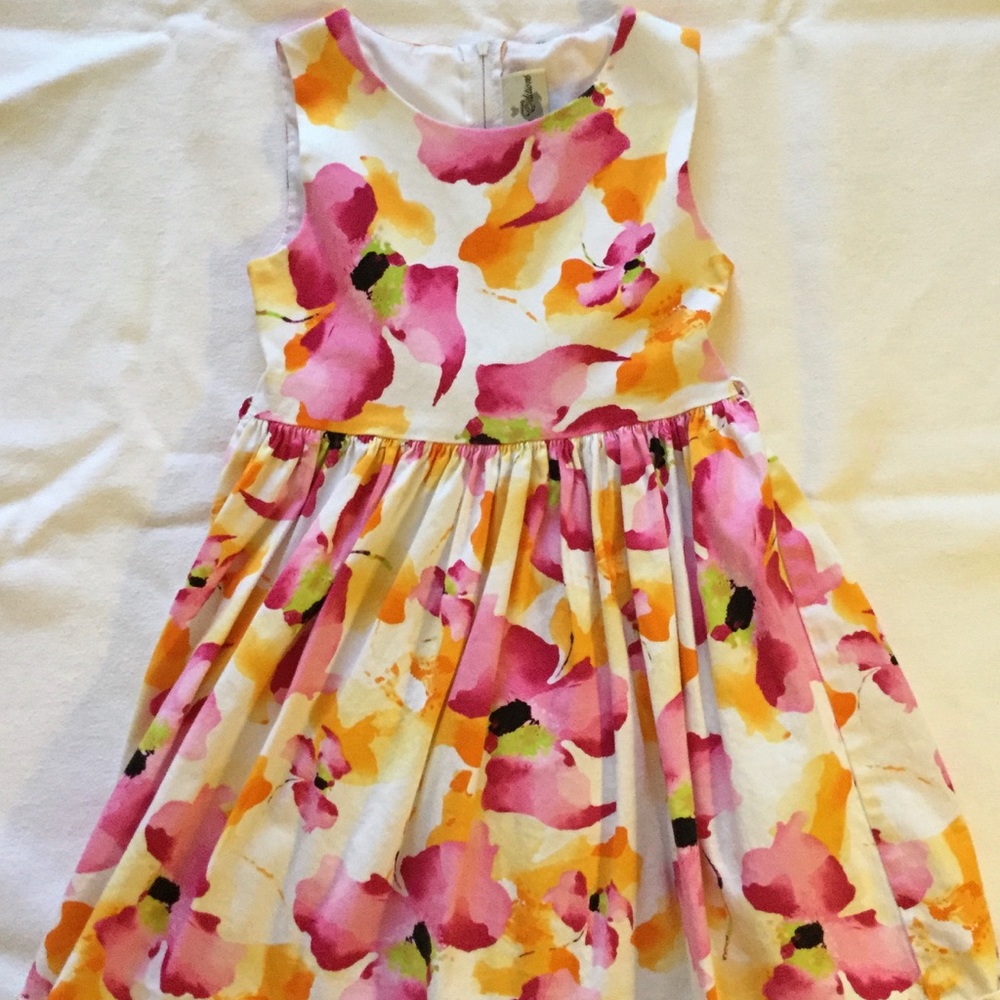 Rare Editions watercolor dress - girls Size 7